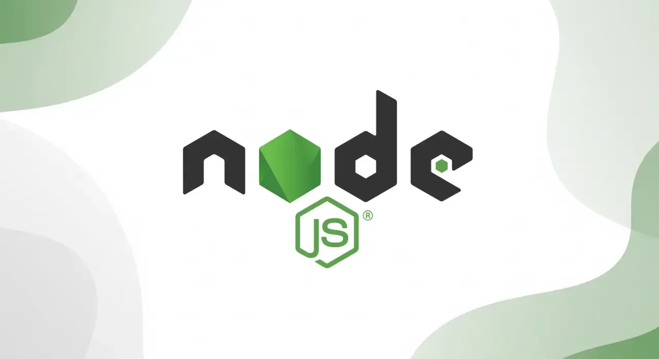 Node.js Logo auf grün-weißem Hintergrund – Titelbild zum Artikel über Node.js