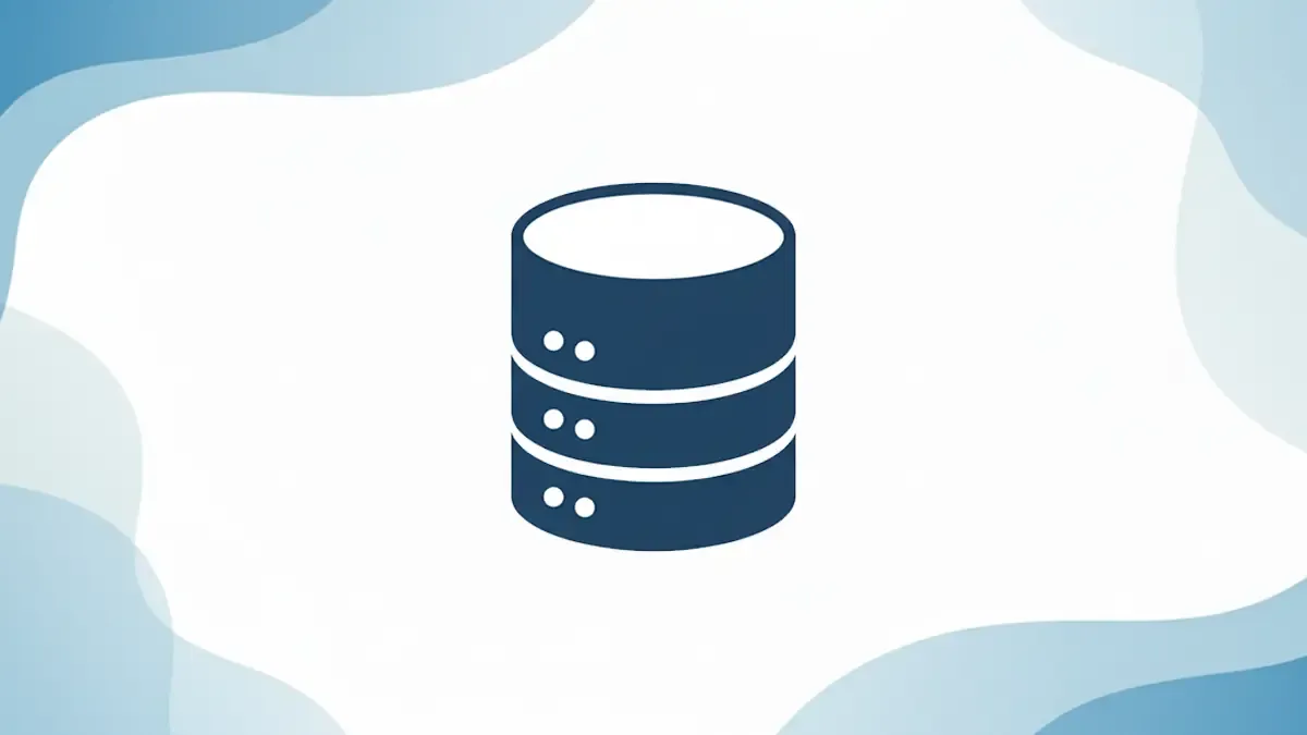 Was sind Datenbanken? Einfach erklärt Titelbild: stilisiertes Icon einer Datenbank als Symbol für den Artikel "Was sind Datenbanken?"